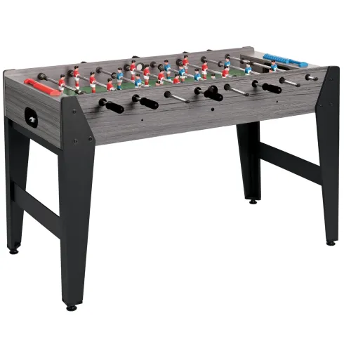 Biliardino Gioco Calciobalilla MDF Rovere Grigio da Interno Regolabile