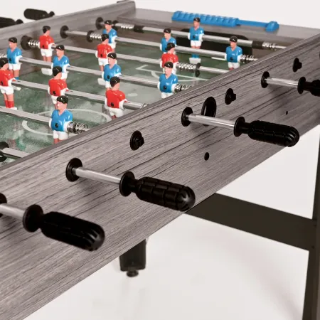 Biliardino Gioco Calciobalilla MDF Rovere Grigio da Interno Regolabile