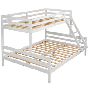 Struttura Letto a Castello 90x200 e 140x200 cm in Legno Bianco