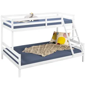 Struttura Letto a Castello 90x200 e 140x200 cm in Legno Bianco 2