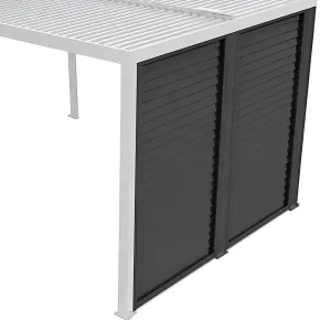 Veneziane in Alluminio 2 Pannelli per Pergola Bioclimatica Lato 3 m