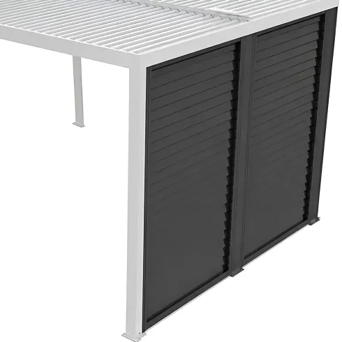 Veneziane in Alluminio 2 Pannelli per Pergola Bioclimatica Lato 3 m