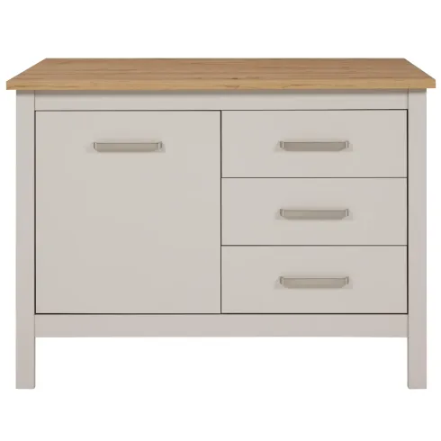 Tavolo Bar da Cucina Beige Rovere Isola con Anta Cassetti Soft-Close