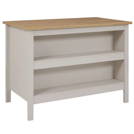 Tavolo Bar da Cucina Beige Rovere Isola con Anta Cassetti Soft-Close