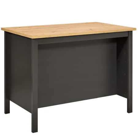 Isola da Cucina Antracite Rovere Tavolo Bar con 3 Cassetti Soft-Close