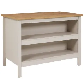 Mobile da Cucina Beige Rovere Tavolo Bar Isola 2 Ripiani Removibili