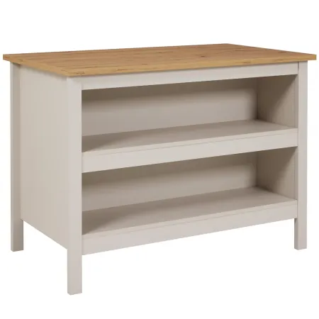 Mobile da Cucina Beige Rovere Tavolo Bar Isola 2 Ripiani Removibili