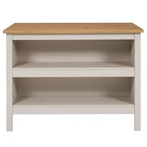 Mobile da Cucina Beige Rovere Tavolo Bar Isola 2 Ripiani Removibili 2