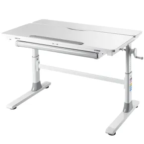 Scrivania Regolabile 100x60 cm con Piano Disegno Inclinabile Cassetto