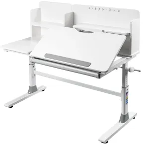Scrivania per Bambini 120x60 Regolabile con Piano Inclinabile Cassetto 2