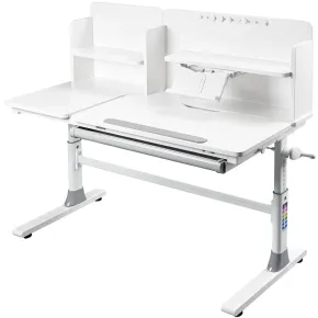 Scrivania per Bambini 120x60 Regolabile con Piano Inclinabile Cassetto
