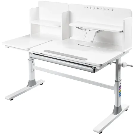 Scrivania per Bambini 120x60 Regolabile con Piano Inclinabile Cassetto