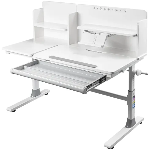 Scrivania per Bambini 120x60 Regolabile con Piano Inclinabile Cassetto