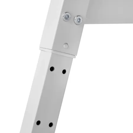 Scrivania Regolabile per Bambini 80x60 cm Bianco Azzurro Metallo MDF
