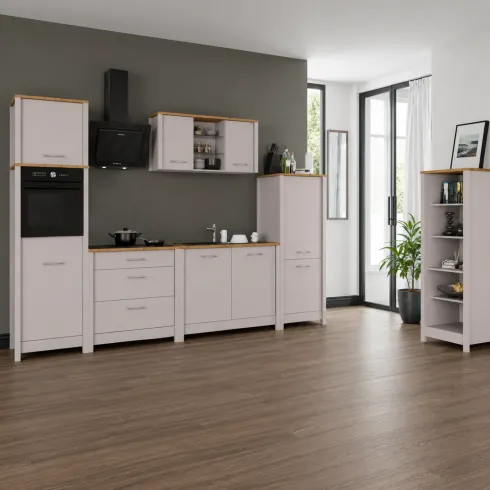 Mobile da Cucina per Lavello Lavastoviglie Modulare Beige Rovere 2 Ante