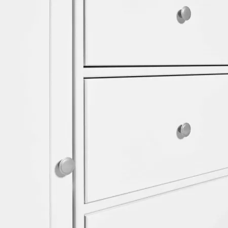 Credenza da Cucina 3 Cassetti 2 Ante in Legno Bianco Madia Moderna