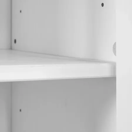 Mobile Libreria Soggiorno Camera Alta in Legno MDF Bianco 6 Ripiani