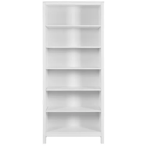 Libreria Soggiorno Camera Mobile 82 cm in Legno MDF Bianco 6 Ripiani