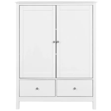 Mobile Contenitore Bianco 2 Ante 2 Cassetti Armadio Camera da Letto
