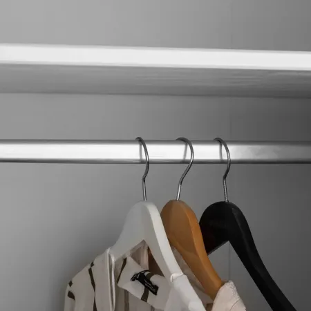 Armadio Camera da Letto 3 Ante Asta Appendiabiti Ripiani Bianco