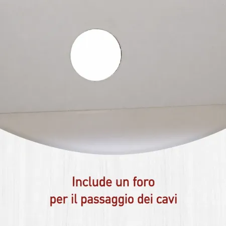Mobile Porta Tv da Pavimento Bianco 3 Cassetti Vani a Giorno Soggiorno