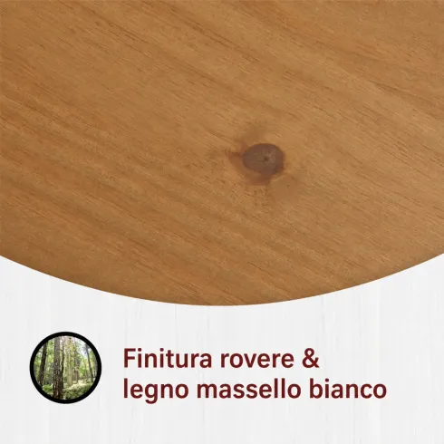 Armadio Camera da Letto 2 Ante 2 Cassetti Pino Massello Bianco Rovere