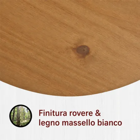Armadio Camera da Letto 2 Ante 2 Cassetti Pino Massello Bianco Rovere