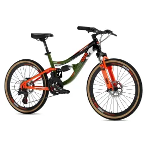 Bicicletta 26 Pollici Verde Arancione con Cambio 21 Velocità Cavalletto