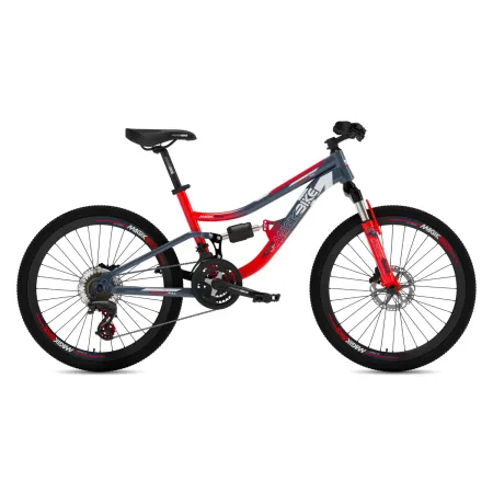 Mountain Bike 24 Pollici Arancione Grigio con Cambio Ammortizzatore