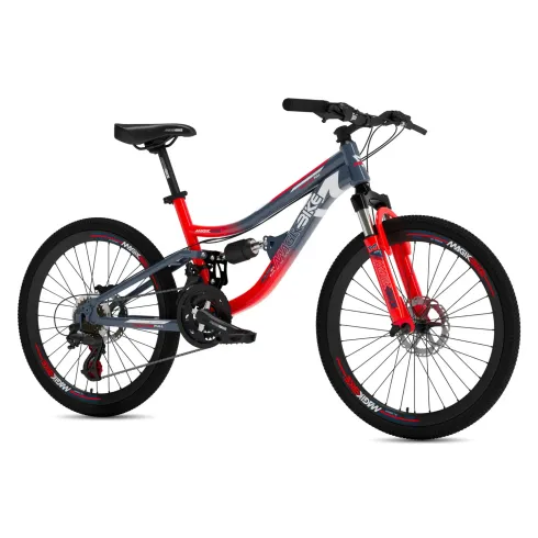 Mountain Bike 24 Pollici Arancione Grigio con Cambio Ammortizzatore