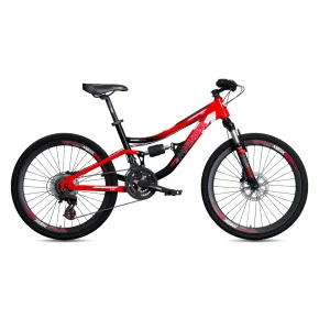 Mountain Bike 24 Pollici Rosso Nero con Cambio Shimano 21 Velocità 2