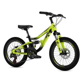 Bicicletta per Bambini Mountain Bike 20 Pollici Verde con Cambio