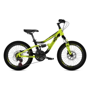 Bicicletta per Bambini Mountain Bike 20 Pollici Verde con Cambio 2