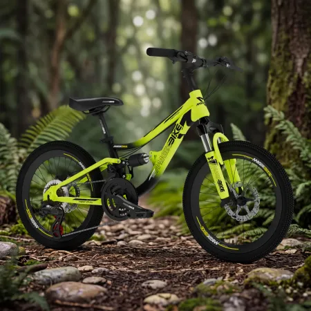 Bicicletta per Bambini Mountain Bike 20 Pollici Verde con Cambio