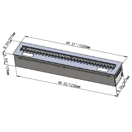 Camino a Vapore Acqueo 3D da Incasso 125 cm con App LED 7 Colori
