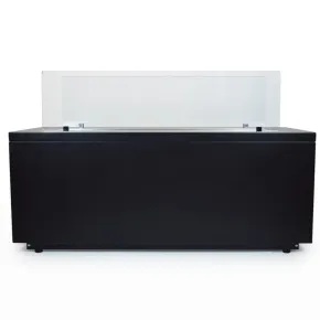 Camino Bioetanolo da Pavimento 4kW Nero 100x40x60 cm Bruciatore 4,5 L 2