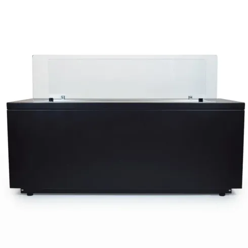 Camino Bioetanolo da Pavimento 4kW Nero 100x40x60 cm Bruciatore 4,5 L