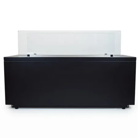 Camino Bioetanolo da Pavimento 4kW Nero 100x40x60 cm Bruciatore 4,5 L