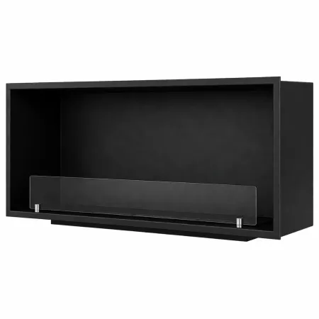 Camino a Bioetanolo da Incasso 120x30x50 cm 4 kW Moderno Nero