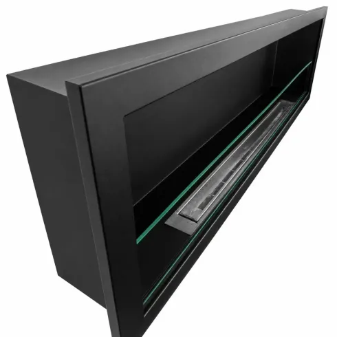 Camino a Bioetanolo da Incasso 3 kW Nero Bruciatore 2L da Interno