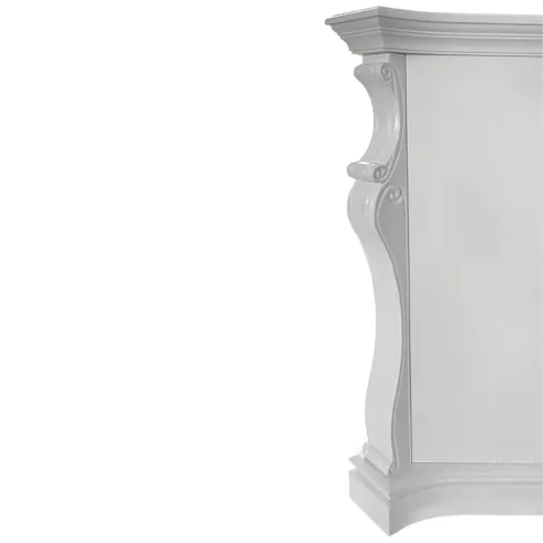 Camino a Bioetanolo da Pavimento in MDF Bianco 3,4 kW Fiamma Reale