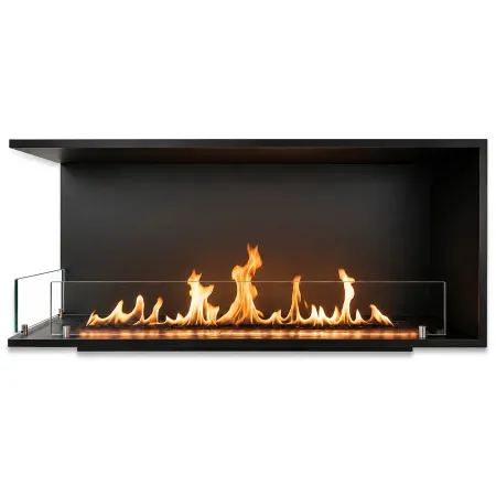 Camino a Bioetanolo Angolare Sinistro da Incasso 120 cm 4 kW Nero