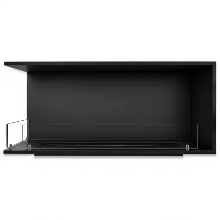 Camino a Bioetanolo Angolare Sinistro da Incasso 120 cm 4 kW Nero