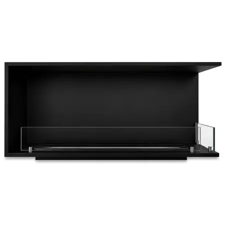 Camino a Bioetanolo Angolare Destro da Incasso 120 cm 4 kW Nero