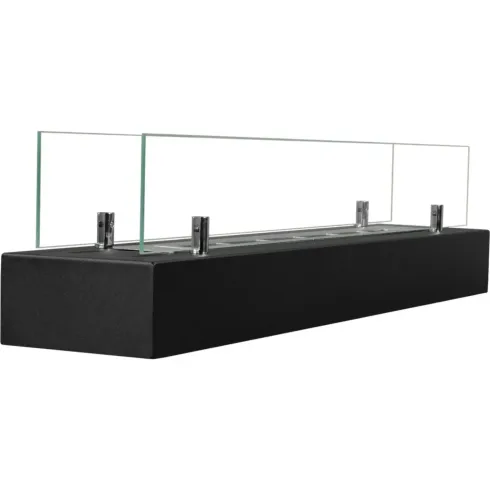 Camino a Bioetanolo da Appoggio 70 cm 2,5 kW Nero da Interno Esterno