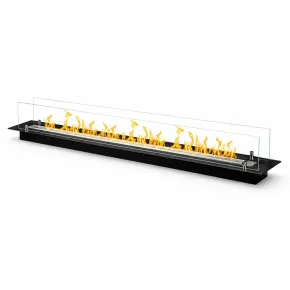 Bruciatore Camino a Bioetanolo da Incasso 120 cm con Vetri Temperati