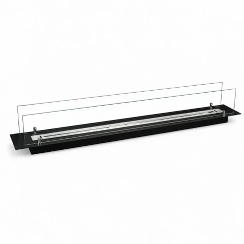 Bruciatore Camino a Bioetanolo da Incasso 120 cm con Vetri Temperati