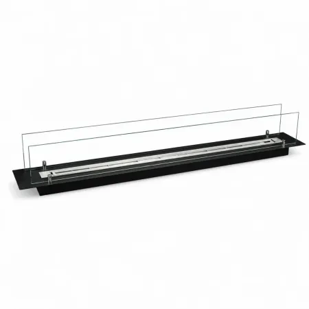 Bruciatore Camino a Bioetanolo da Incasso 120 cm con Vetri Temperati