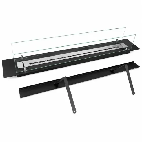 Bruciatore Camino a Bioetanolo da Incasso 150 cm con Vetri Temperati
