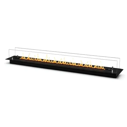 Bruciatore da Incasso 4 kW per Biocamino Nero 150cm da Interno Esterno